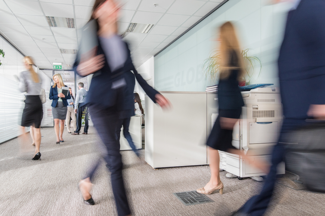 office busy people, automated data management